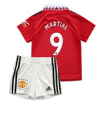 Manchester United Anthony Martial #9 babykläder Hemmatröja barn 2022-23 Korta ärmar (+ Korta byxor)